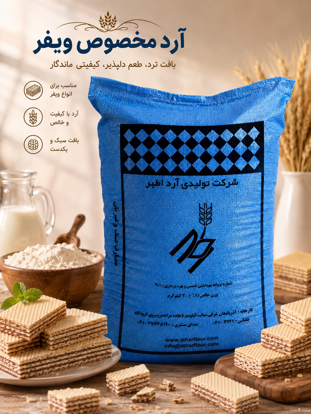 خرید آرد مخصوص ویفر